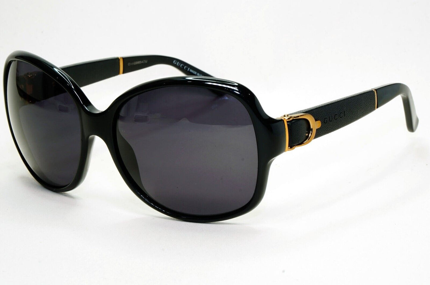 Gucci Sunglasses 2012 Vintage Black Gold Leather Horsebit GG 3638/S 75CED 301024