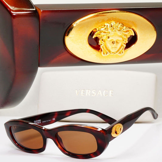 Gianni Versace Sunglasses 1996 Vintage Brown Gold MOD 481/A COL 900 111223