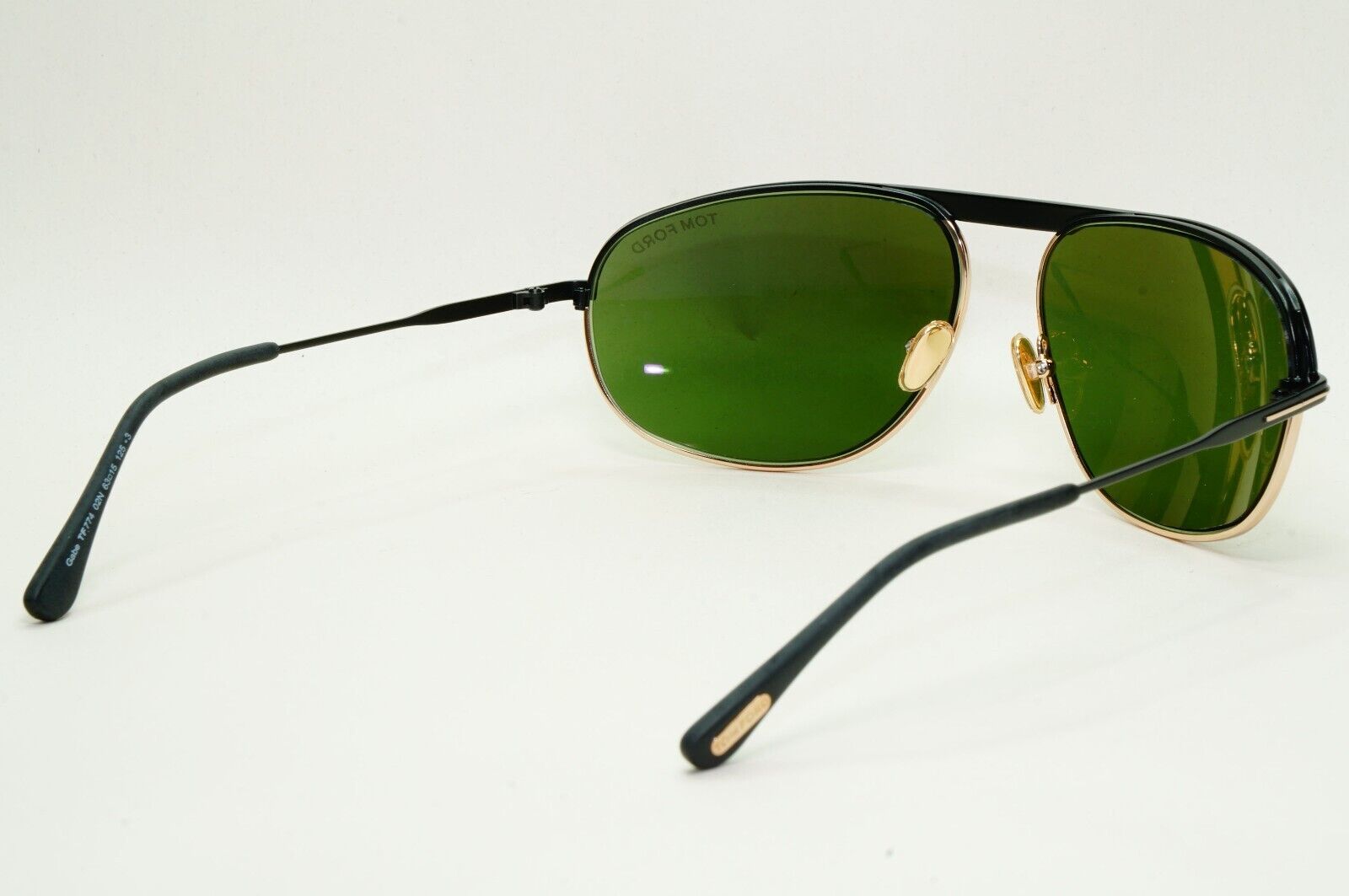 Tom Ford Sunglasses Gabe Black Gold Green Wrap Pilot FT0774 TF 774 02N 63mm