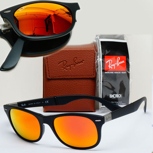 Ray-Ban Sunglasses 2012 New Wayfarer Folding Black Orange RB 4223 601-S/6Q 55mm