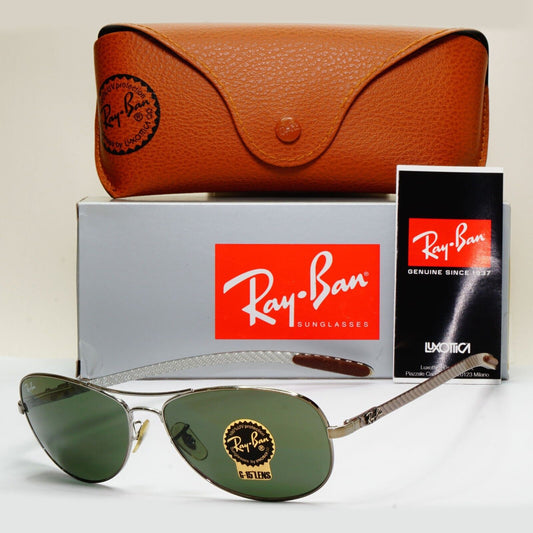 Ray-Ban Sunglasses 2013 Carbon Fibre Tech Gunmetal Cockpit RB 8301 004/M7 260724