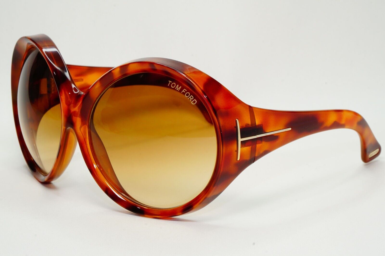 Tom Ford Sunglasses Ali Oversized Round Large Brown Tortoise FT0221 TF 221 53F