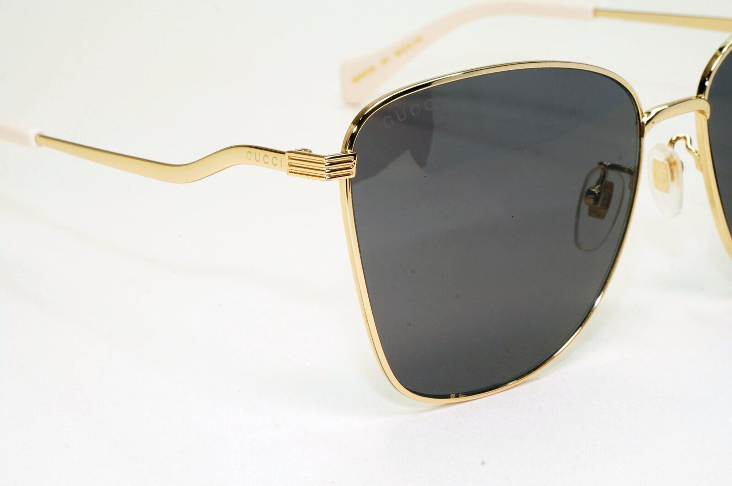 Gucci Sunglasses 2022 Gold Square Grey Metal GG 0970S 001 Large 60mm 141024