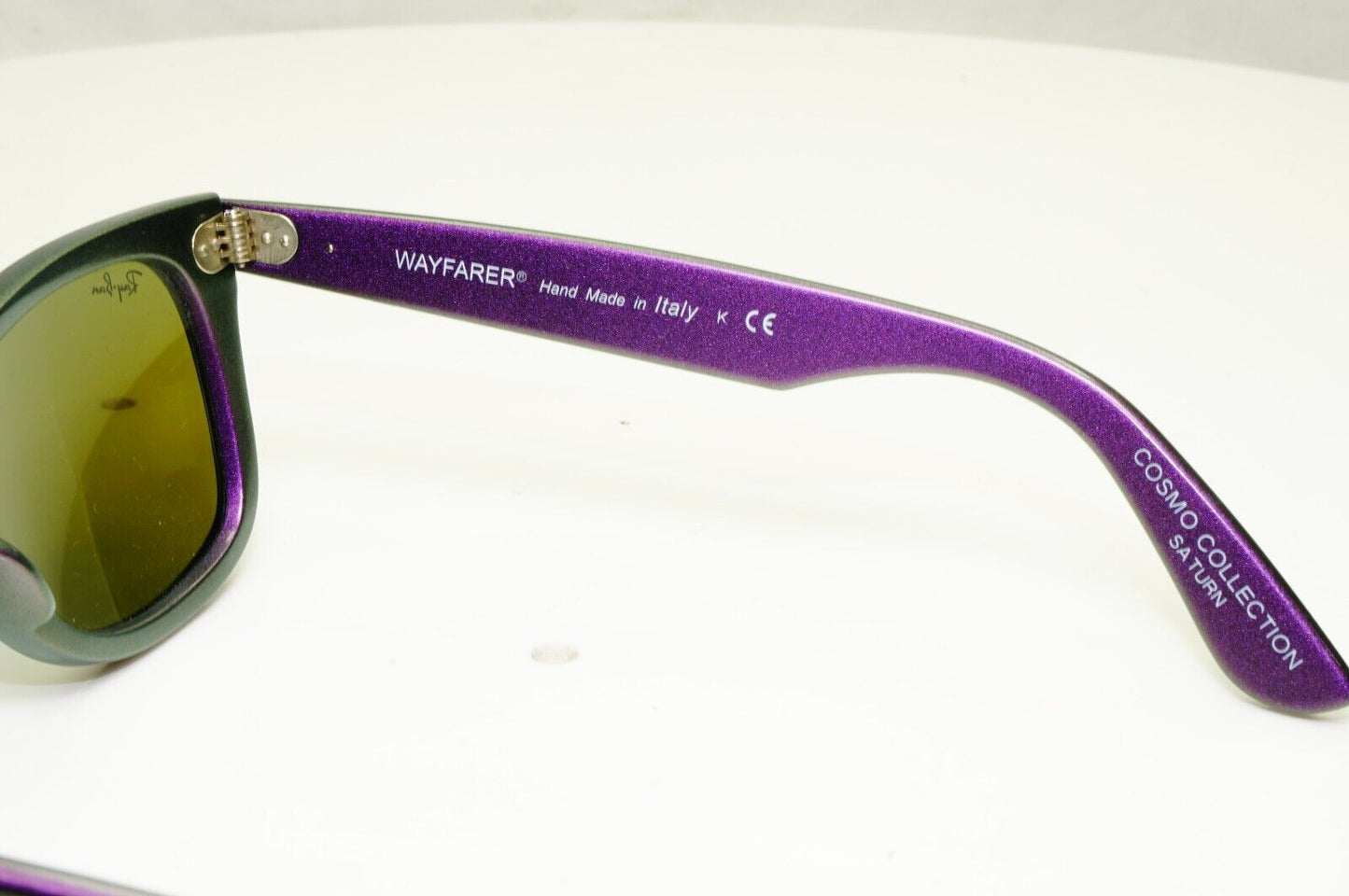 Ray-Ban Sunglasses Wayfarer Cosmo Saturn Purple Blue Mirror RB 2140 6112/17 50mm