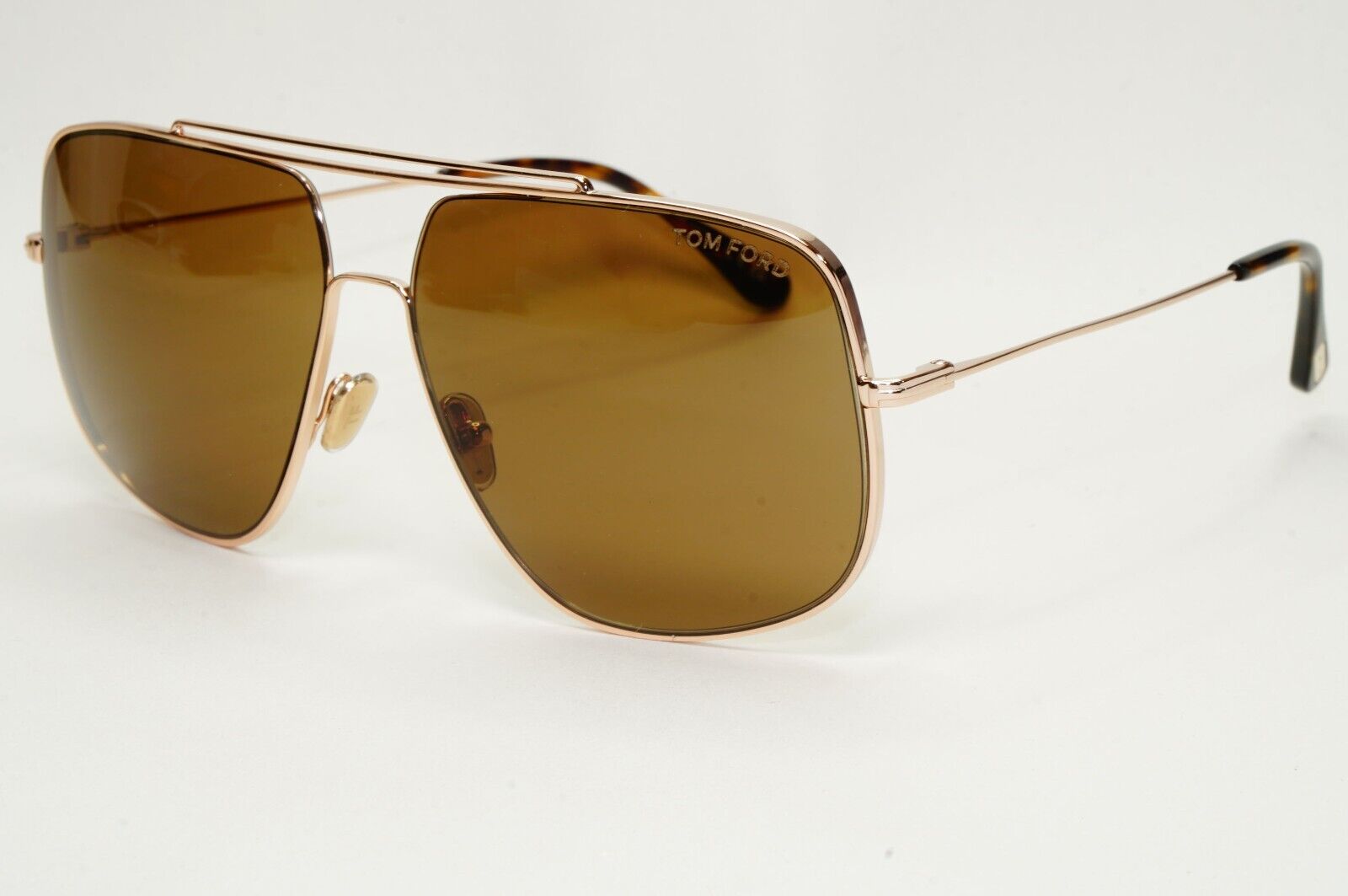 Tom Ford Sunglasses Liam Gold Brown Square Navigator Pilot FT0927 TF 927 28J