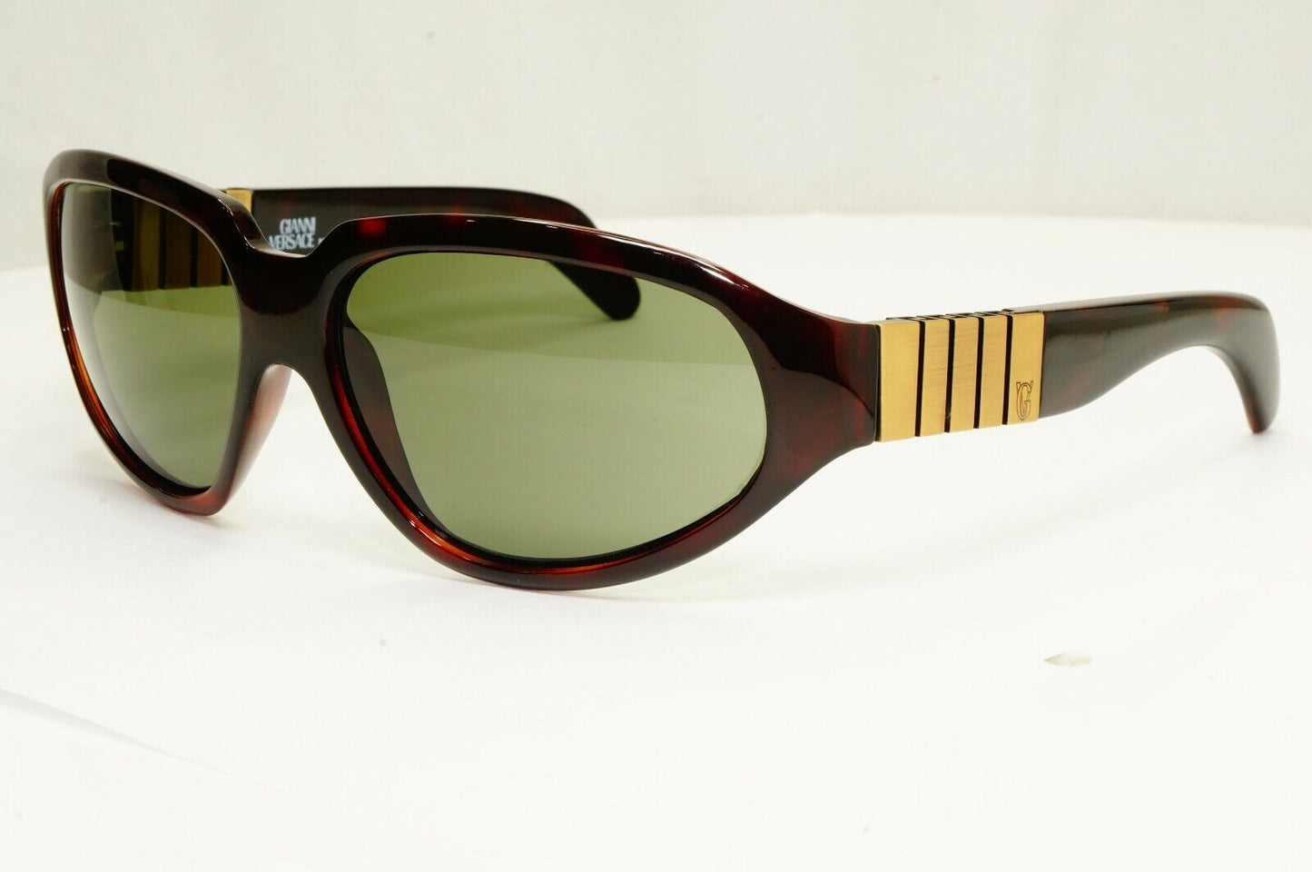 Gianni Versace 1996 Mens Vintage Brown Square Sunglasses Meander MOD 530 COL 900