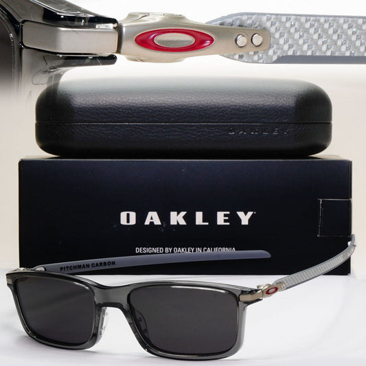 Oakley Sunglasses Pitchman Carbon Grey Black Smoke Square OX 8092 03 55mm