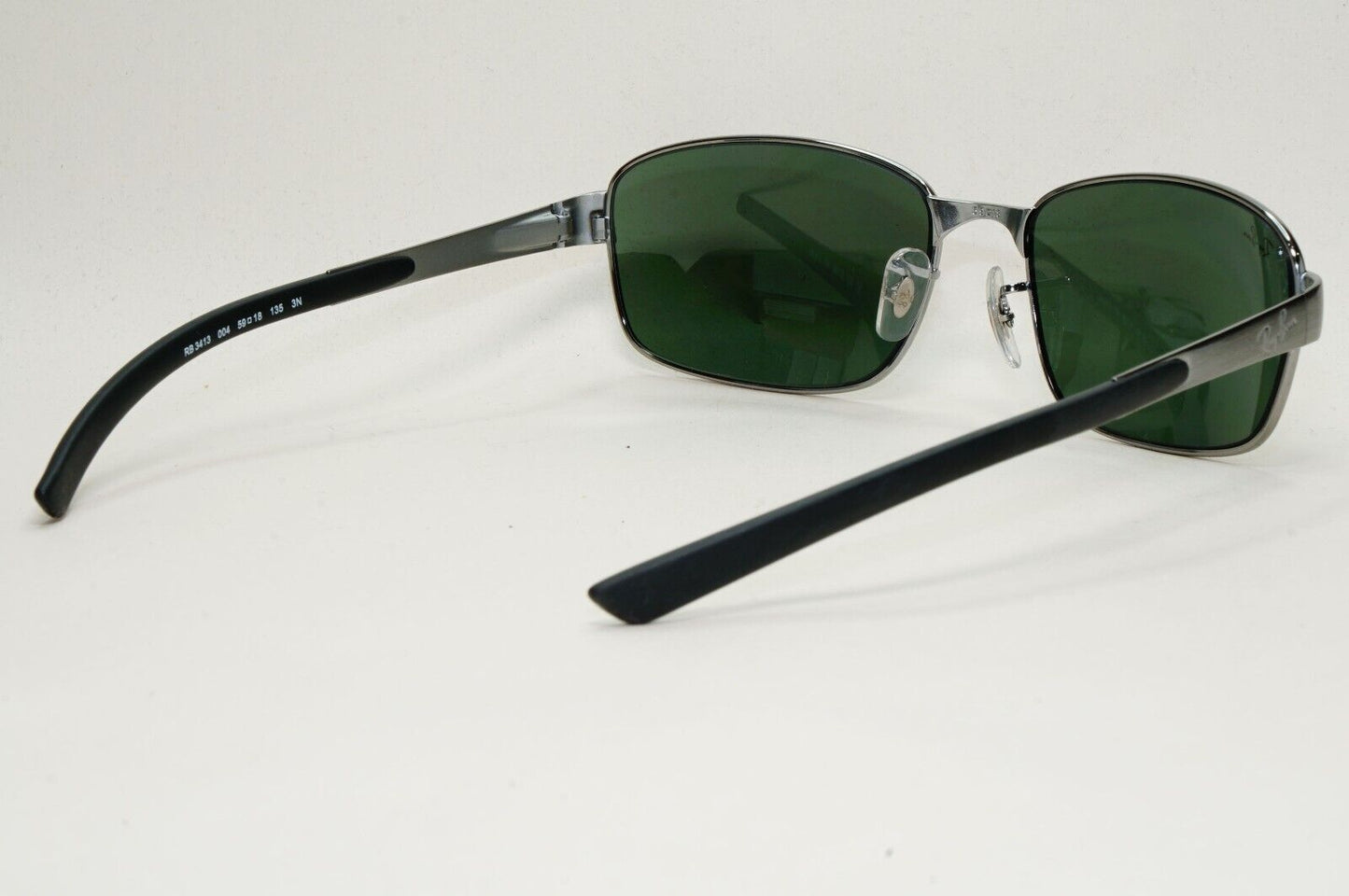 Ray-Ban Sunglasses 2011 Vintage Gunmetal Grey G15 Green RB 3413 004 59mm