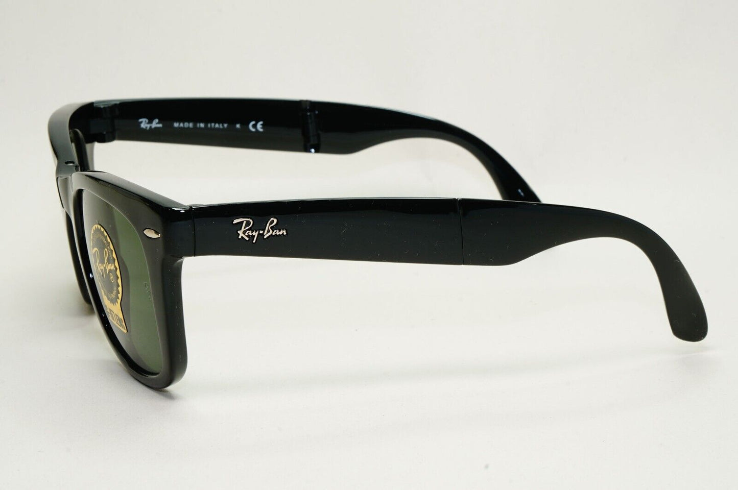 Ray-Ban Sunglasses Folding Wayfarer Black Glossy Green G15 RB 4105 601 50mm