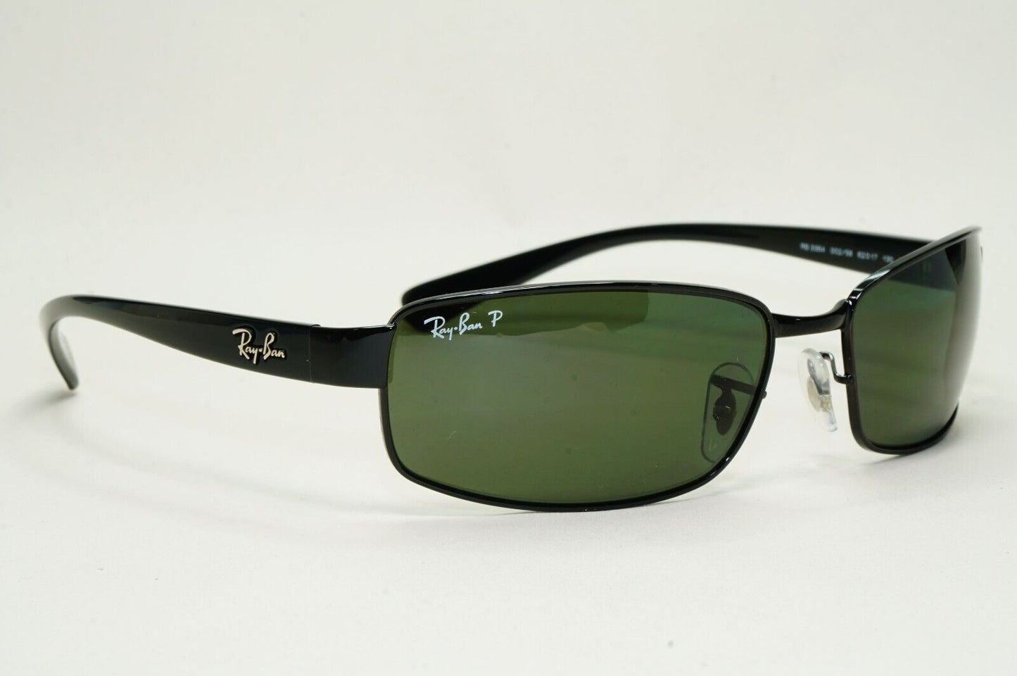 Ray-Ban Sunglasses 2011 Vintage Polarized Black Green Wrap RB 3364 002/58 62mm