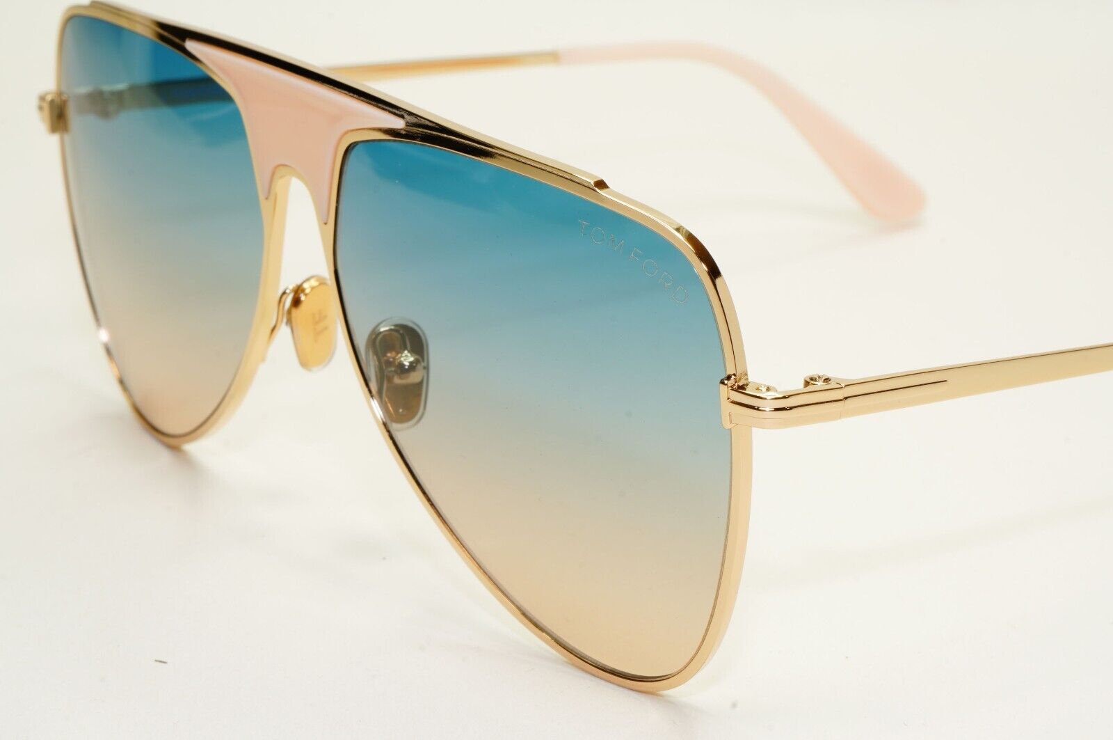 Tom Ford Sunglasses Ethan Gold Blue Gradient Pilot Metal FT0935 TF 935 28W 60mm