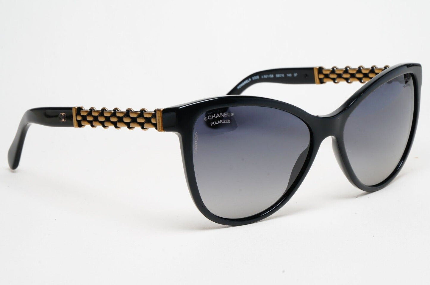 Chanel Sunglasses Polarized Black Chain Bronze Square 5326 c.501/S8 58mm 241124