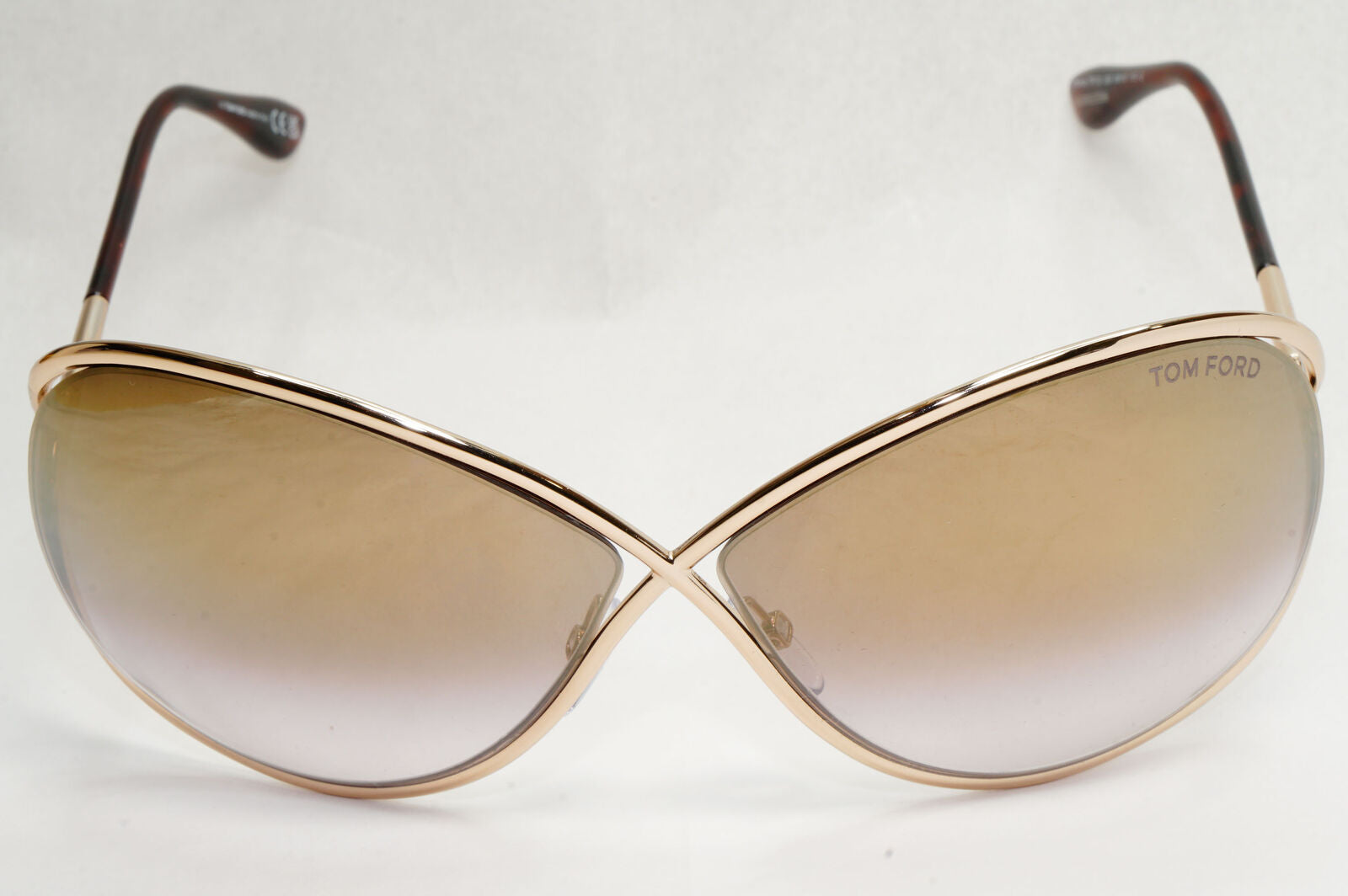 Tom Ford Sunglasses Miranda Gold Brown Mirrored Metal FT0130 TF 130 28G