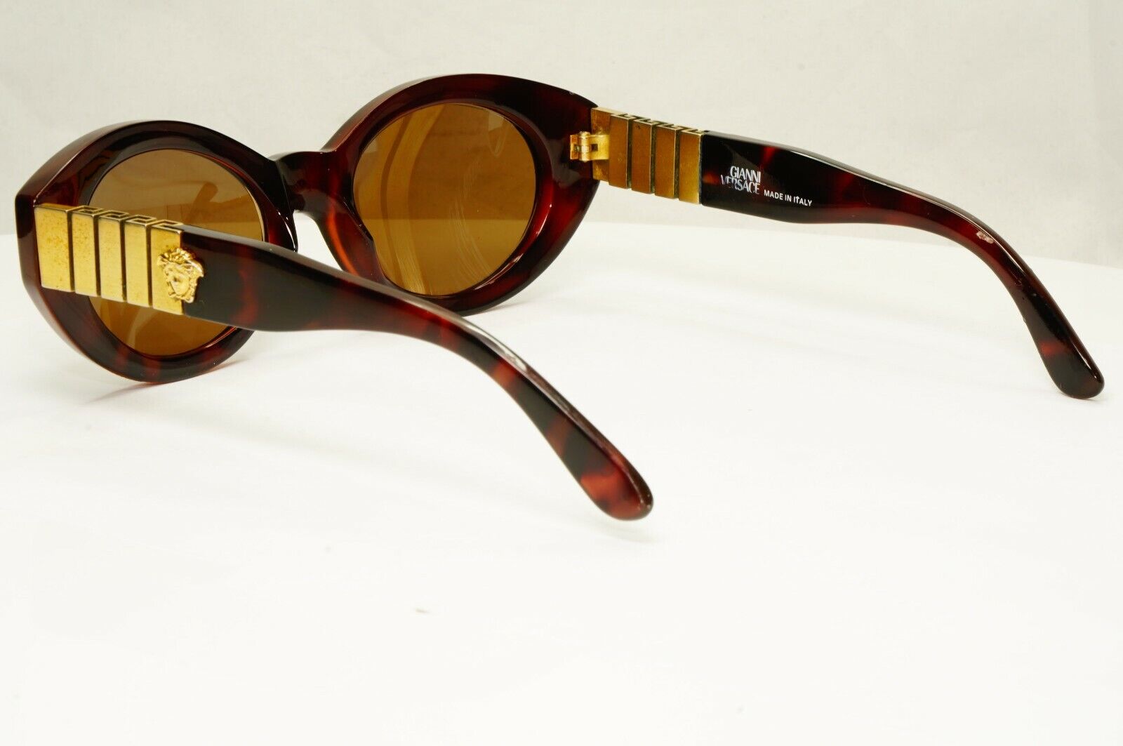 Gianni Versace 1996 Vintage Gold Medusa Sunglasses Biggie MOD 480/B 900 28758