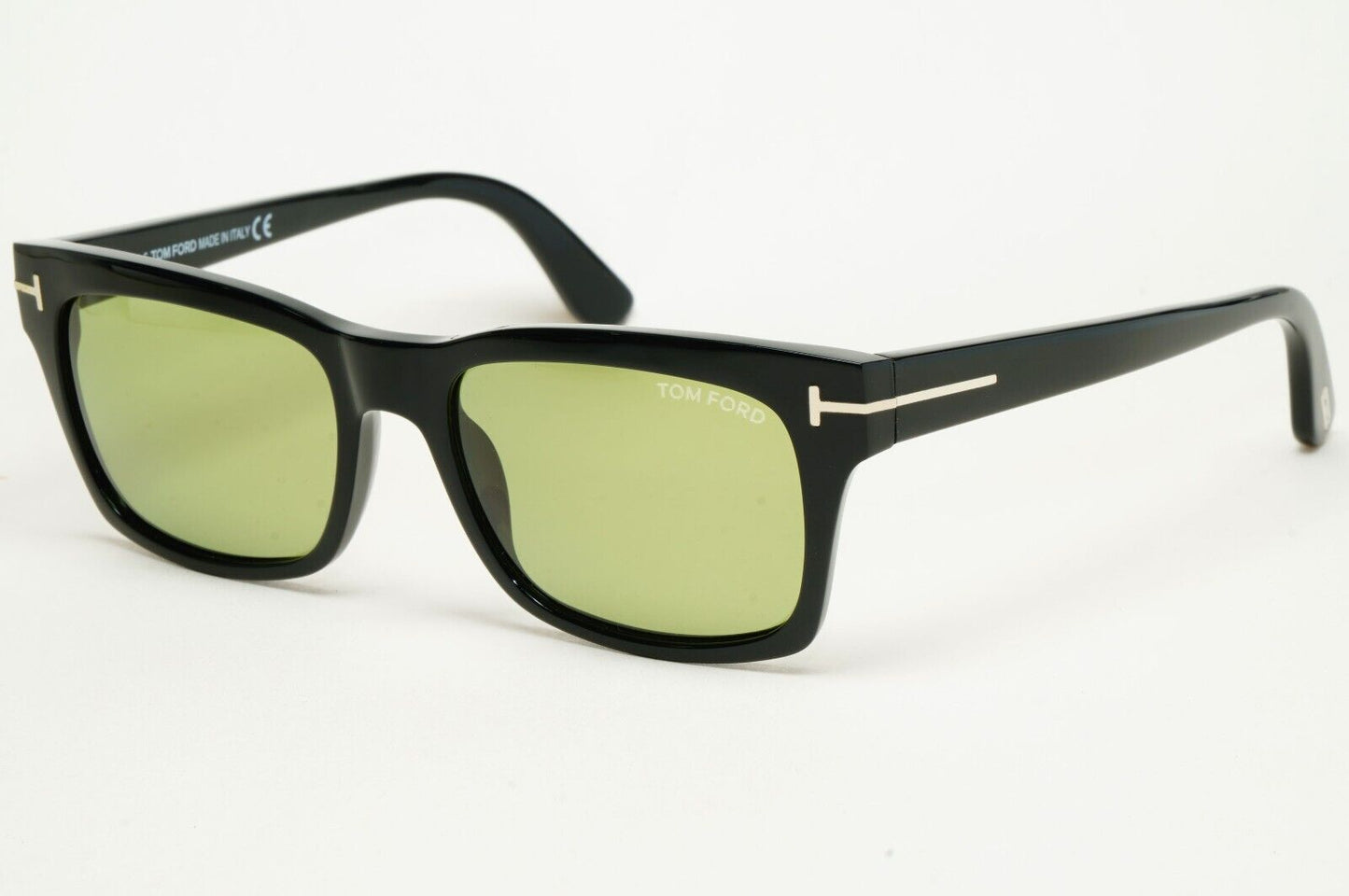 Tom Ford Sunglasses Frederik Black Glossy Green Square FT0494 TF 494 01N