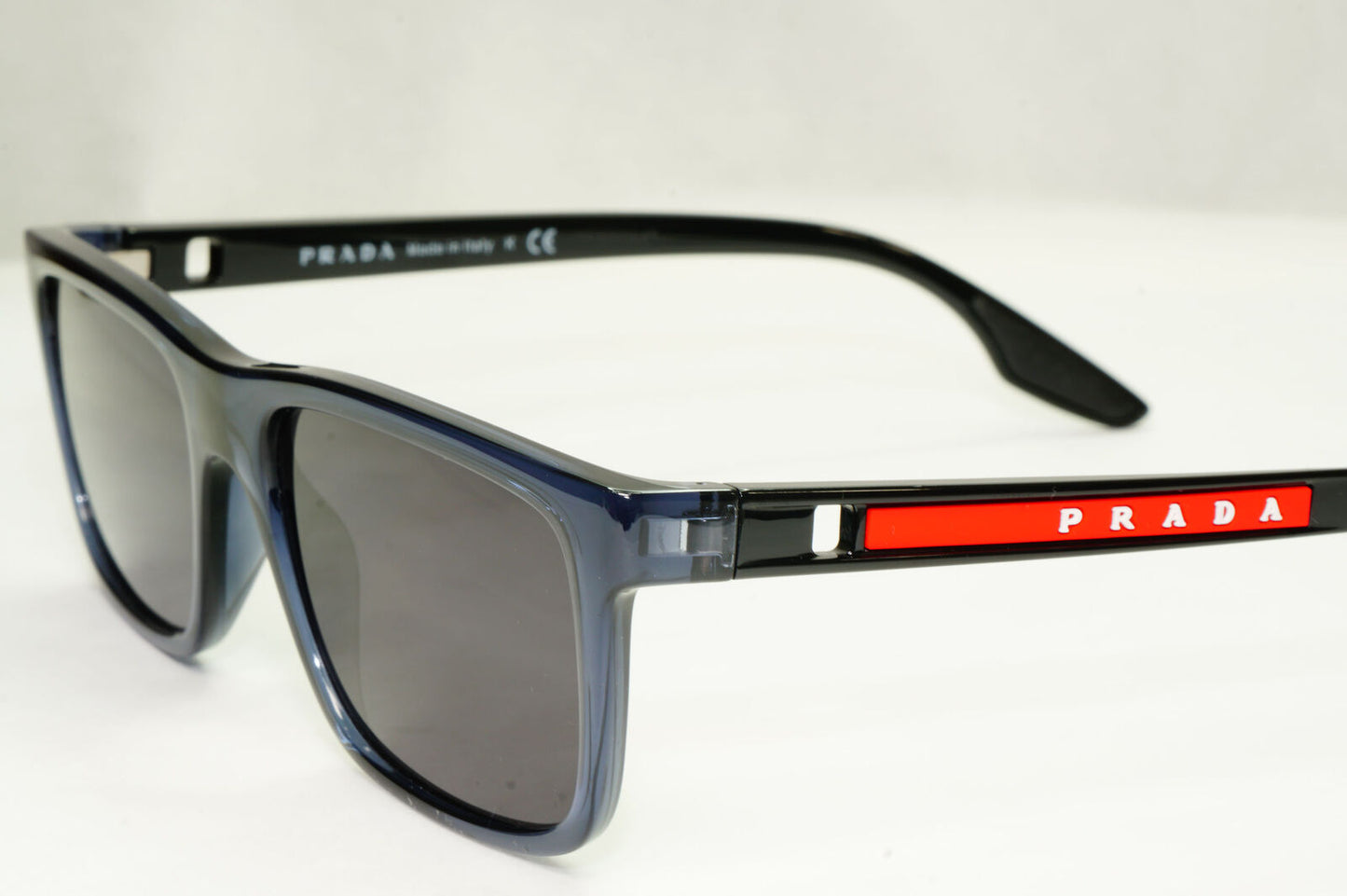 Prada Sunglasses Black Blue Dark Transparent Square PS02OV VPS 02O CZH-1O1 53mm