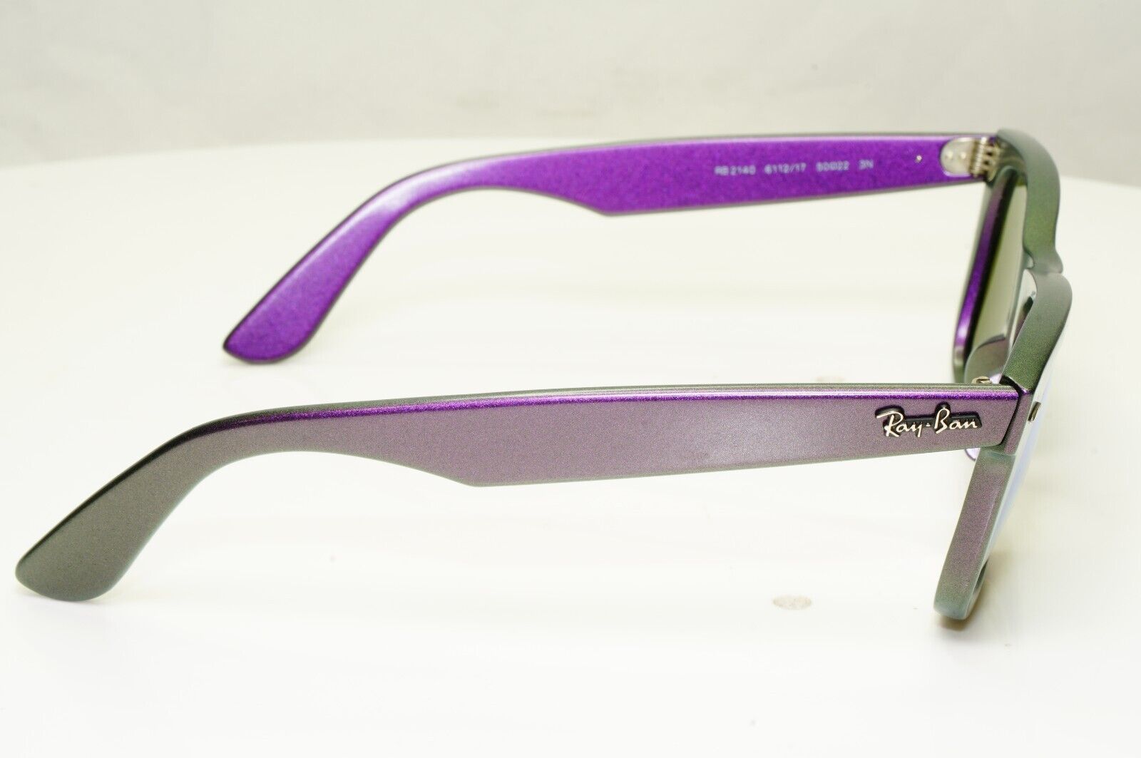 Ray-Ban Sunglasses Wayfarer Cosmo Saturn Purple Blue Mirror RB 2140 6112/17 50mm