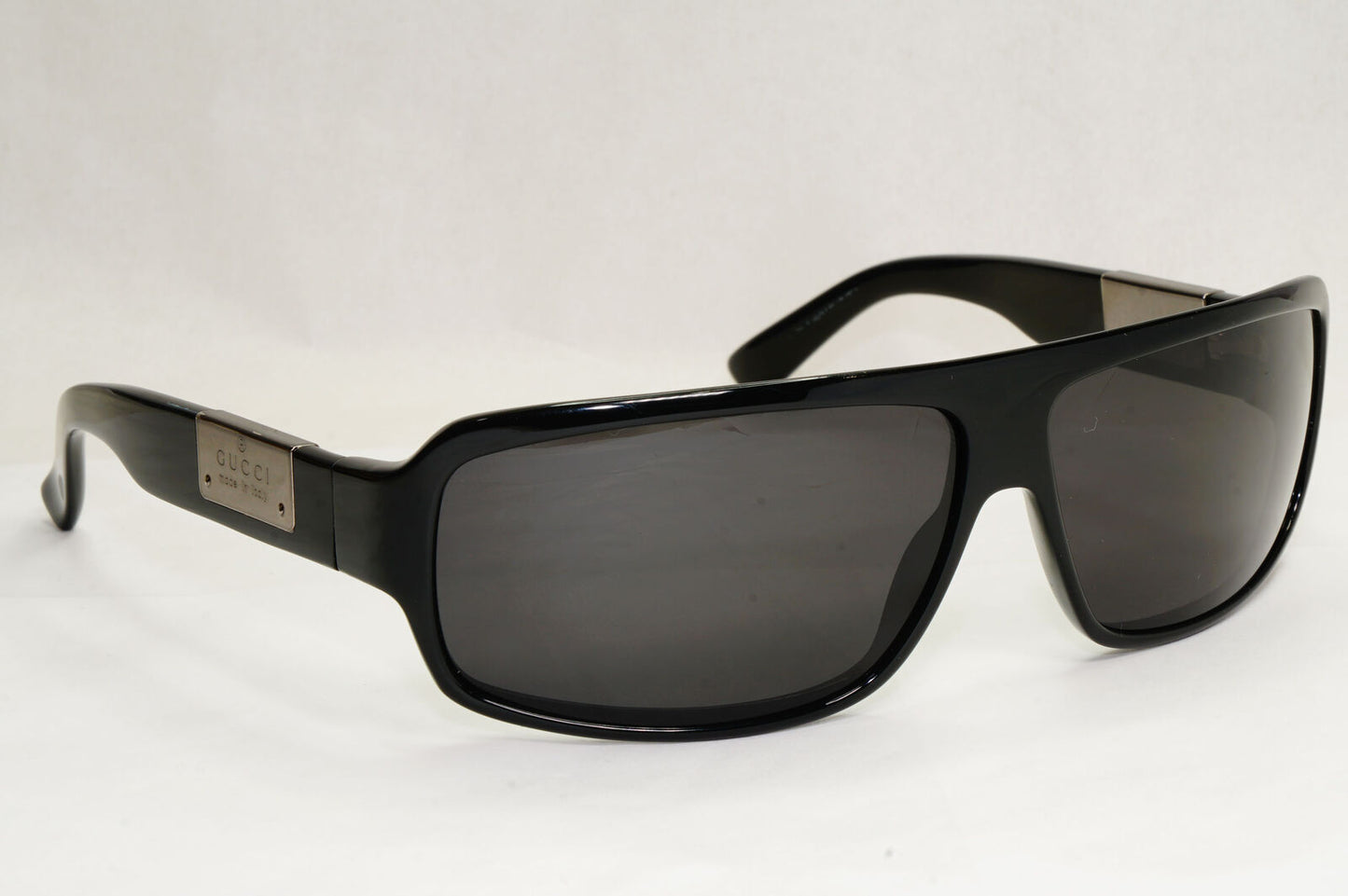 Gucci Sunglasses 2001 Vintage Black Square Silver Wrap GG 1561/S 807Y1 060324