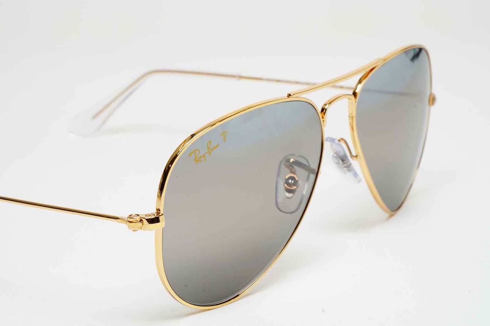 Ray-Ban Sunglasses Aviator Polarised Chromance Gold Silver RB 3025 9196/G3 55mm