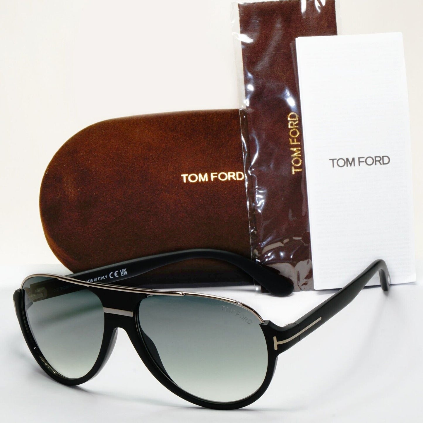 Tom Ford Sunglasses Dimitry Black Matte Grey Gradient Gunmetal FT0334 TF 334 02W