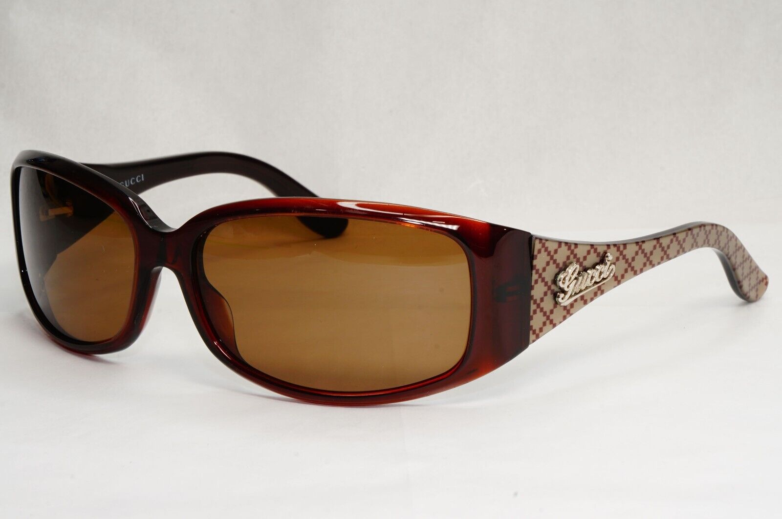 Gucci Sunglasses 2006 Monogram Vintage Brown Unisex Wrap GG 3032/NS 20E8U 270324