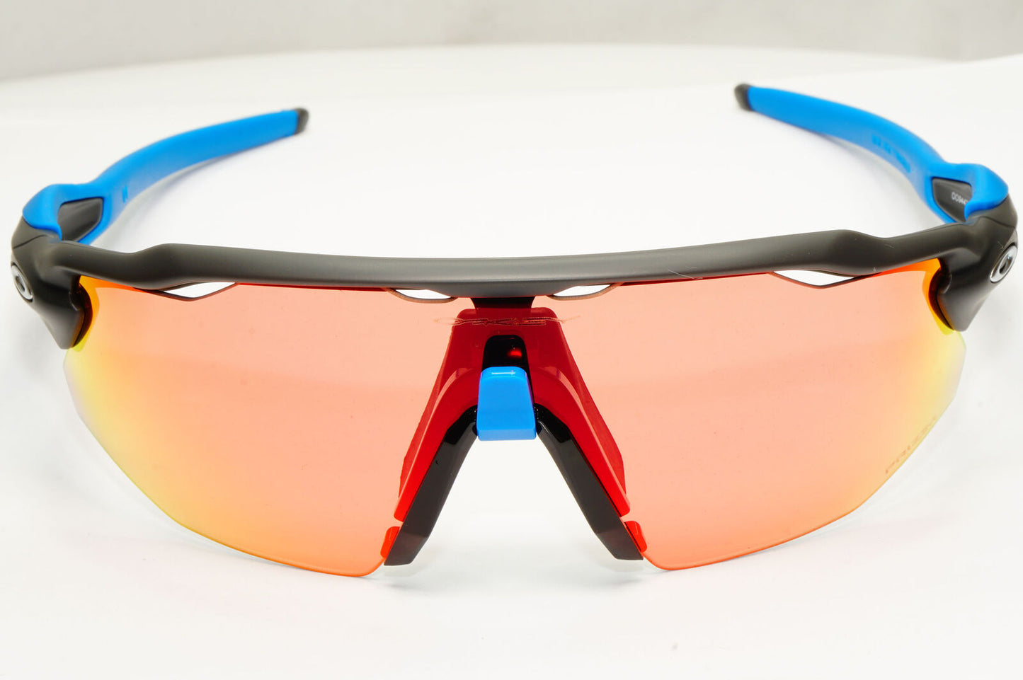 Oakley Radar EV Advacer Sunglasses Black Blue Mirror Orange Prizm OO 9442 0538