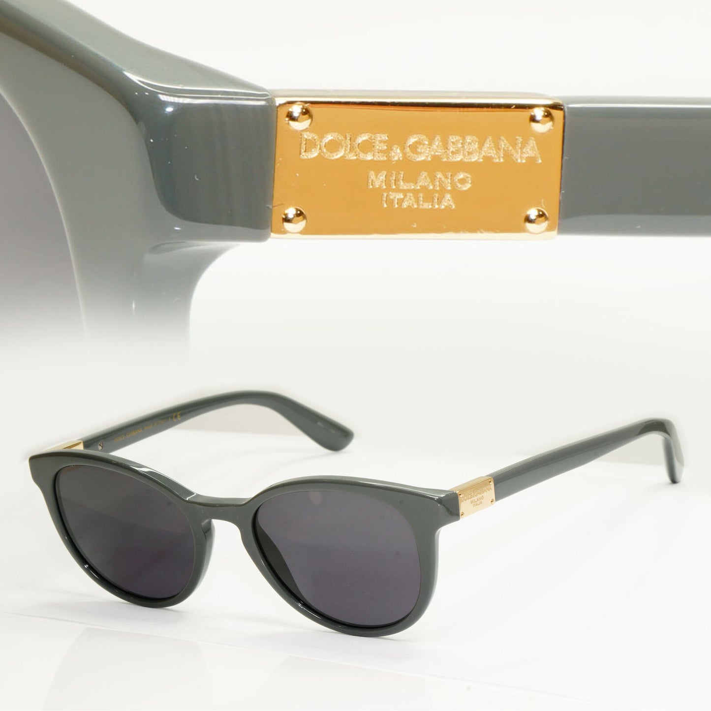 Dolce & Gabbana Sunglasses Grey Gold Square DG 3268 3090 250123