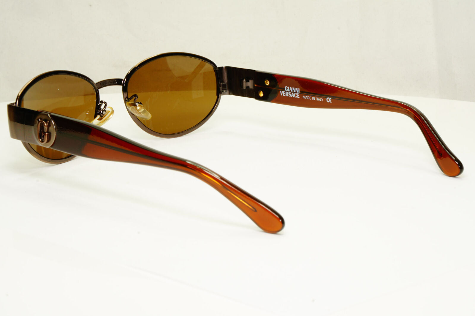 Gianni Versace 1996 Sunglasses Vintage Unisex Brown Copper GV MOD X11 COL 53M