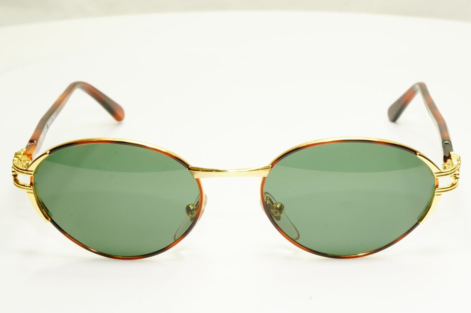 Gianni Versace 1995 Vintage Sunglasses Gold Medusa Green Brown MOD G23 COL 03L B