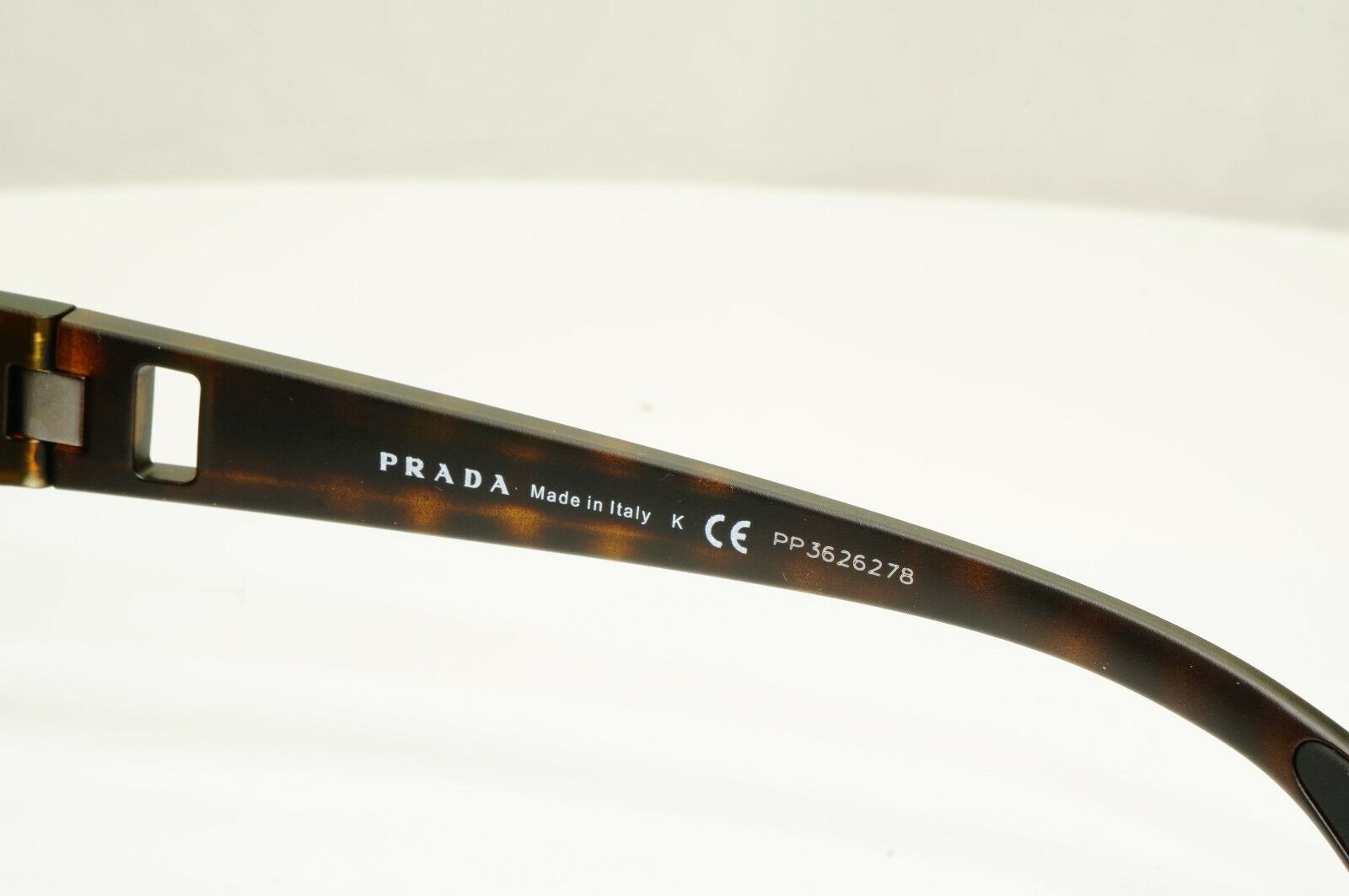 Prada Tortoiseshell Brown Sunglasses Red Stripe Mens SPS 01W 681-06H PS01WS