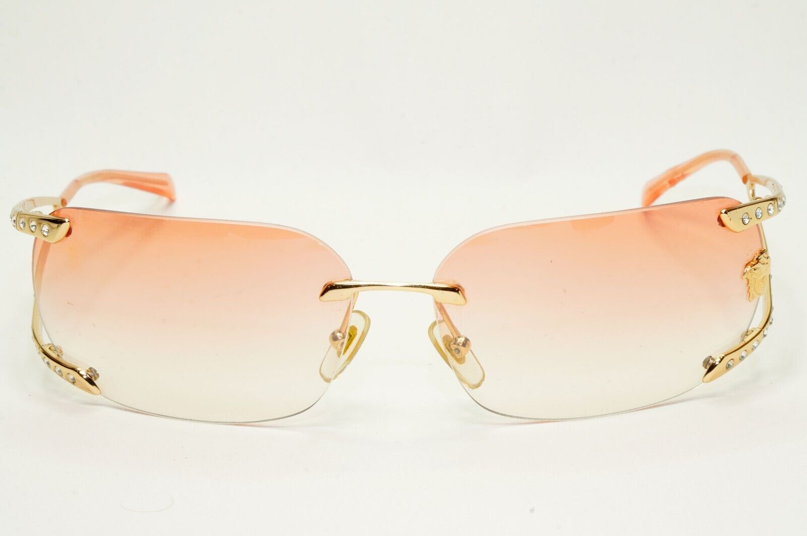 Versace Sunglasses 2004 Vintage Rimless Gold Medusa MOD N86-H N30/536 280924