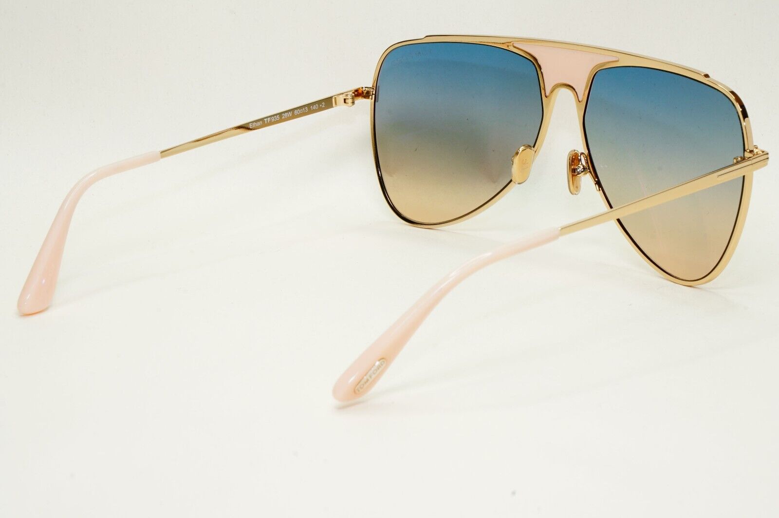 Tom Ford Sunglasses Ethan Gold Blue Gradient Pilot Metal FT0935 TF 935 28W 60mm