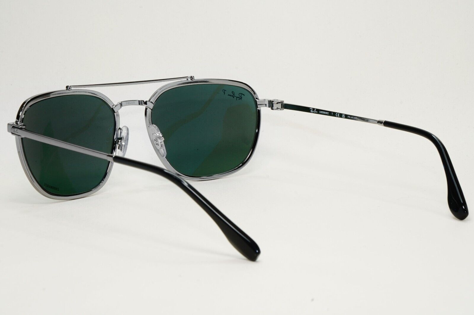 Ray-Ban Sunglasses Chromance Polarised Gunmetal Grey Green RB 3708 004/O9