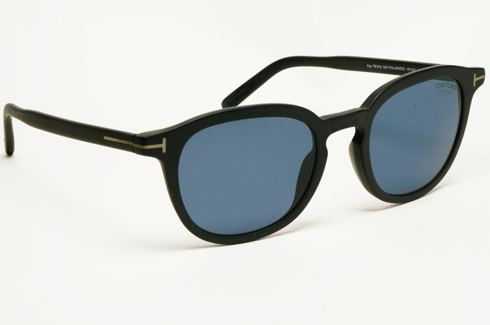 Tom Ford Sunglasses Pax Black Matte Blue Square FT0816 TF 816 02V 51mm