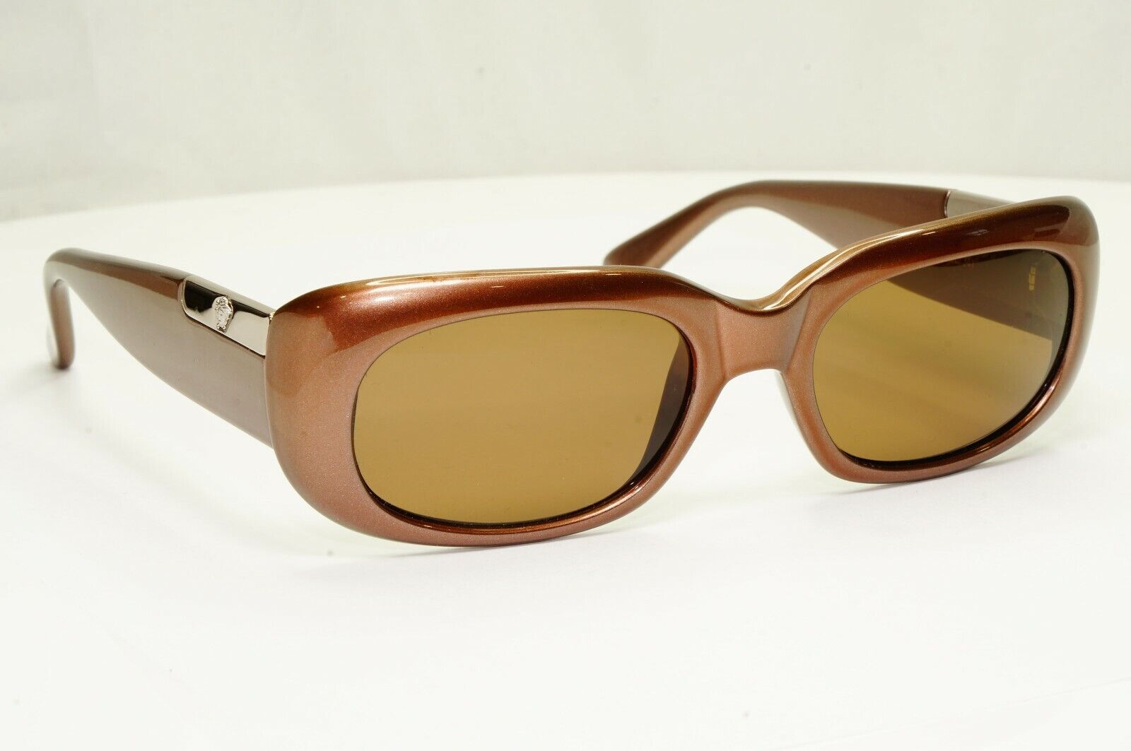 Gianni Versace 1996 Vintage Brown Square Medusa Sunglasses MOD 634 COL 341