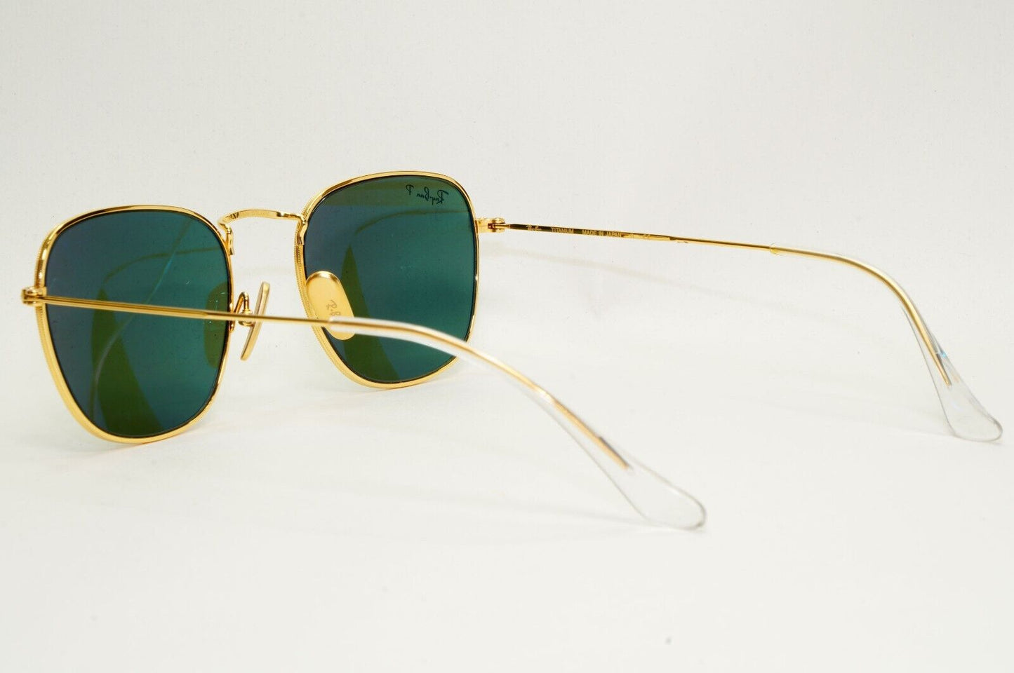 Ray-Ban Sunglasses Frank Titanium Polarized Gold Green RB 8157 9216/58 51mm