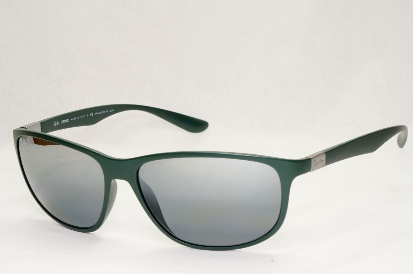 Ray-Ban Sunglasses Liteforce Polarized Silver Military Green RB 4213 6125/82