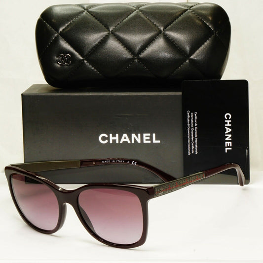 Chanel Sunglasses Burgundy Bordo Gradient Square Womens 5348 1461/S1 25640