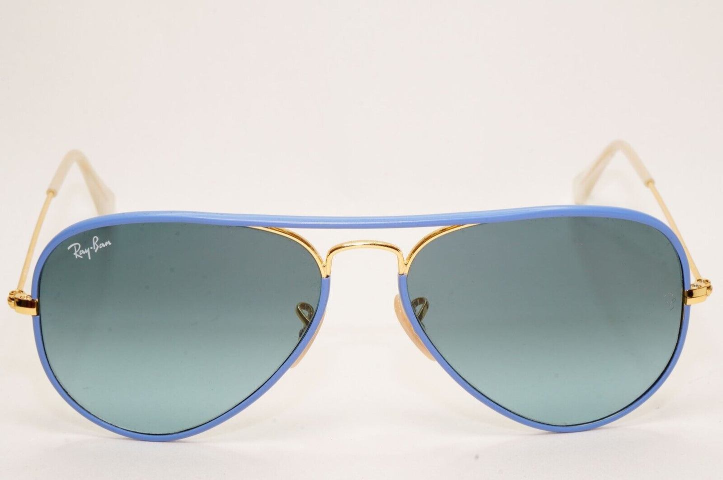 Ray-Ban Sunglasses Aviator Full Color Blue Gold RB 3025-J-M 001/4M Small 55mm