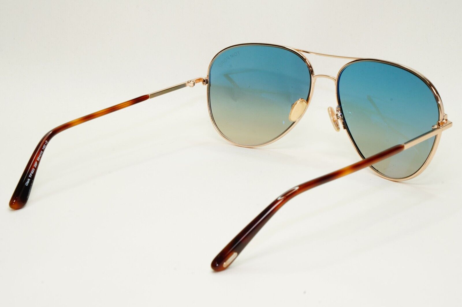 Tom Ford Sunglasses Clark Gold Blue Gradient Pilot Metal FT0823 TF 823 28P 59mm