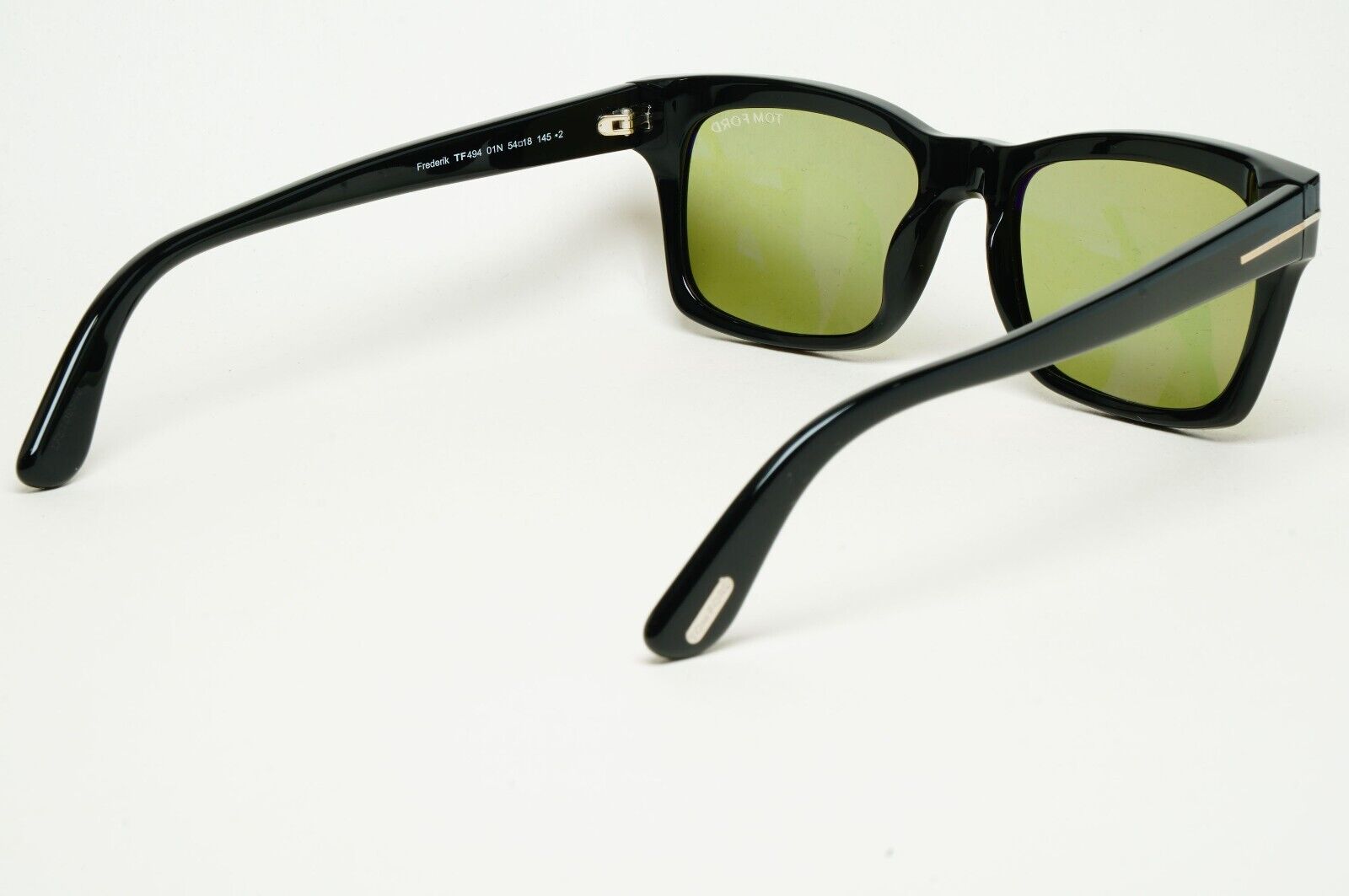 Tom Ford Sunglasses Frederik Black Glossy Green Square FT0494 TF 494 01N