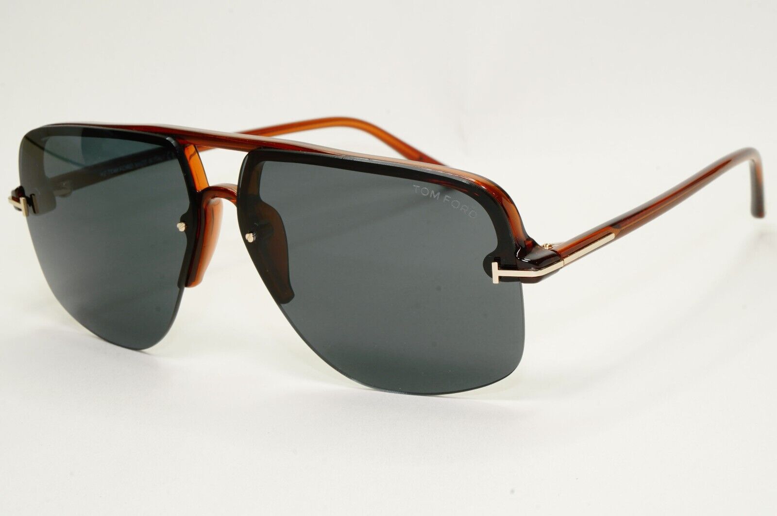 Tom Ford Sunglasses Hugo-02 Navigator Brown Dark Grey FT1003 TF 1003 45V 63mm