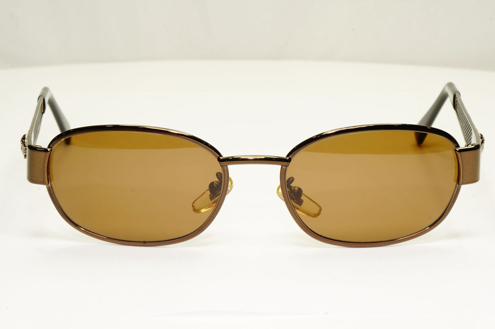 Gianni Versace 1996 Vintage Copper Brown Medusa Mesh Sunglasses MOD X23 COL 62M