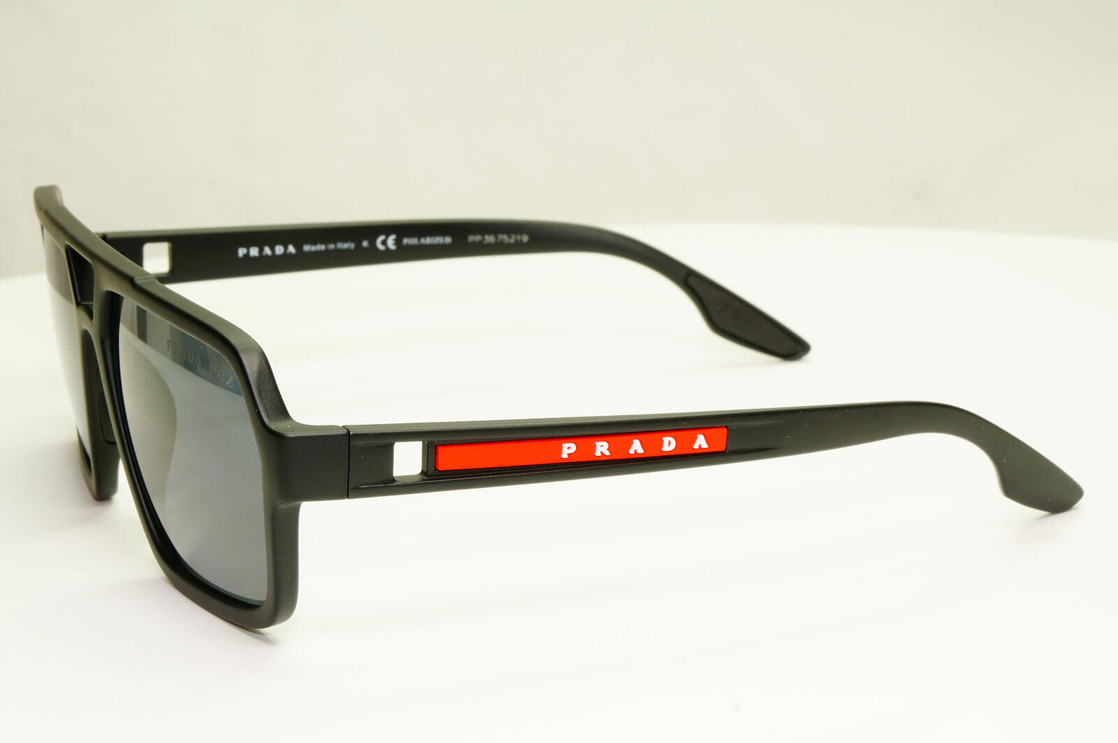 Prada Black Polarised Sunglasses Square Mens Designer SPS 01X PS01XS DG0-02G