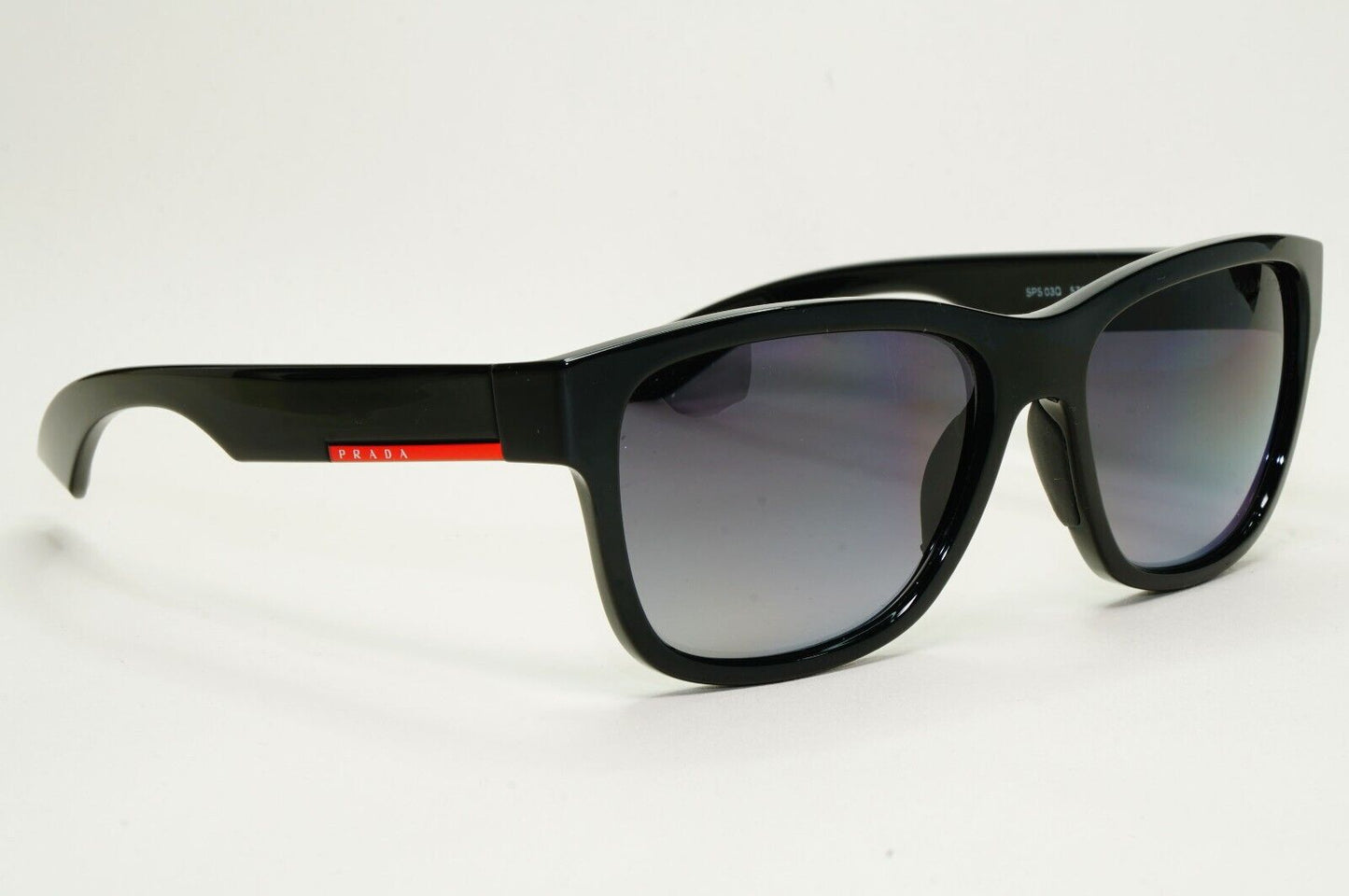 Prada Sunglasses Polarised Square Black Grey PS03QS SPS 03Q 1AB-5W1 120824