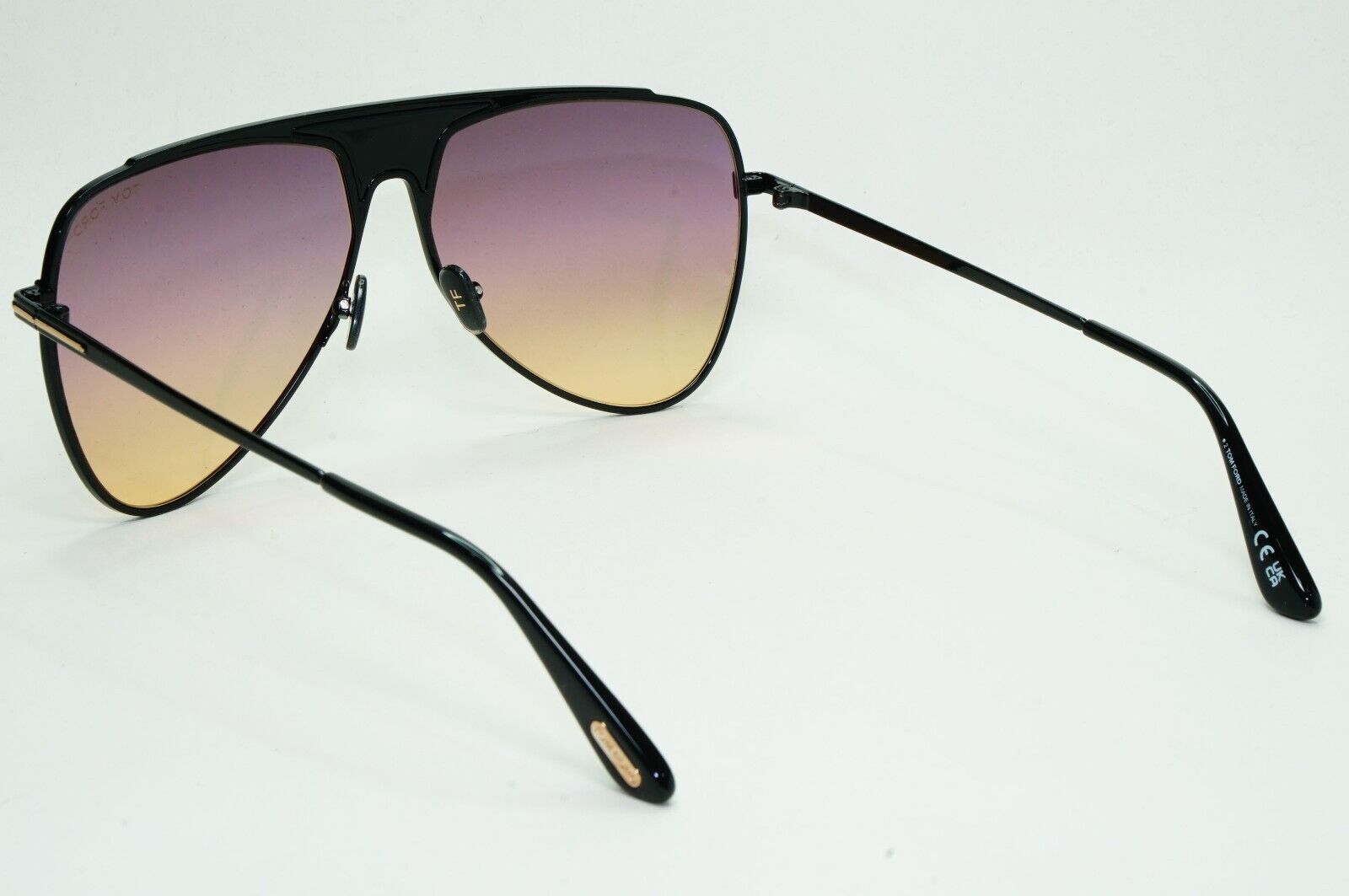 Tom Ford Sunglasses Ethan Black Grey Brown Gradient Pilot FT0935 TF 935 01B 60mm