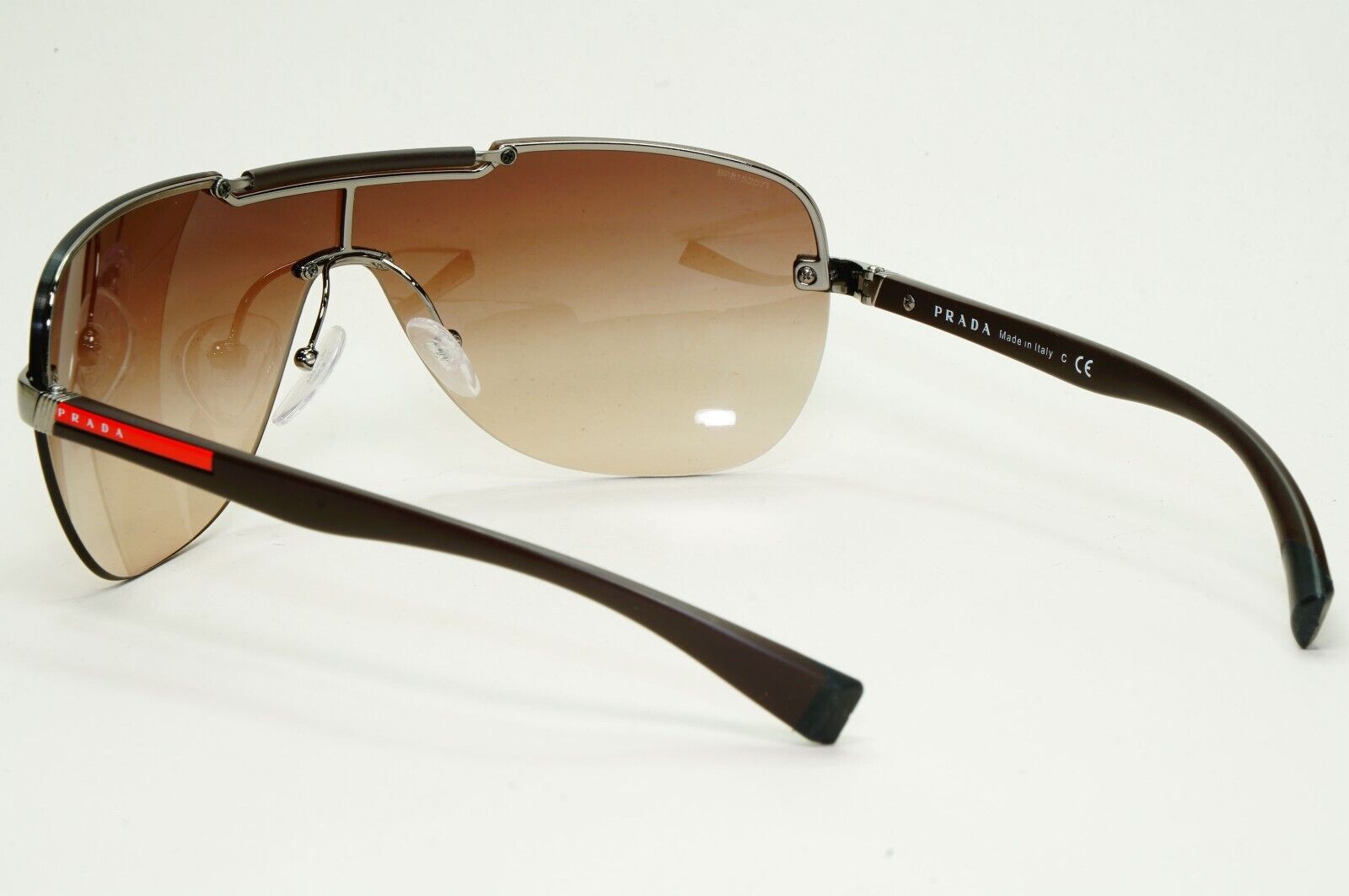 Prada Sunglasses 2007 Vintage Rare Brown  Shield PS52NS SPS 52N 5AV-6S1 050824