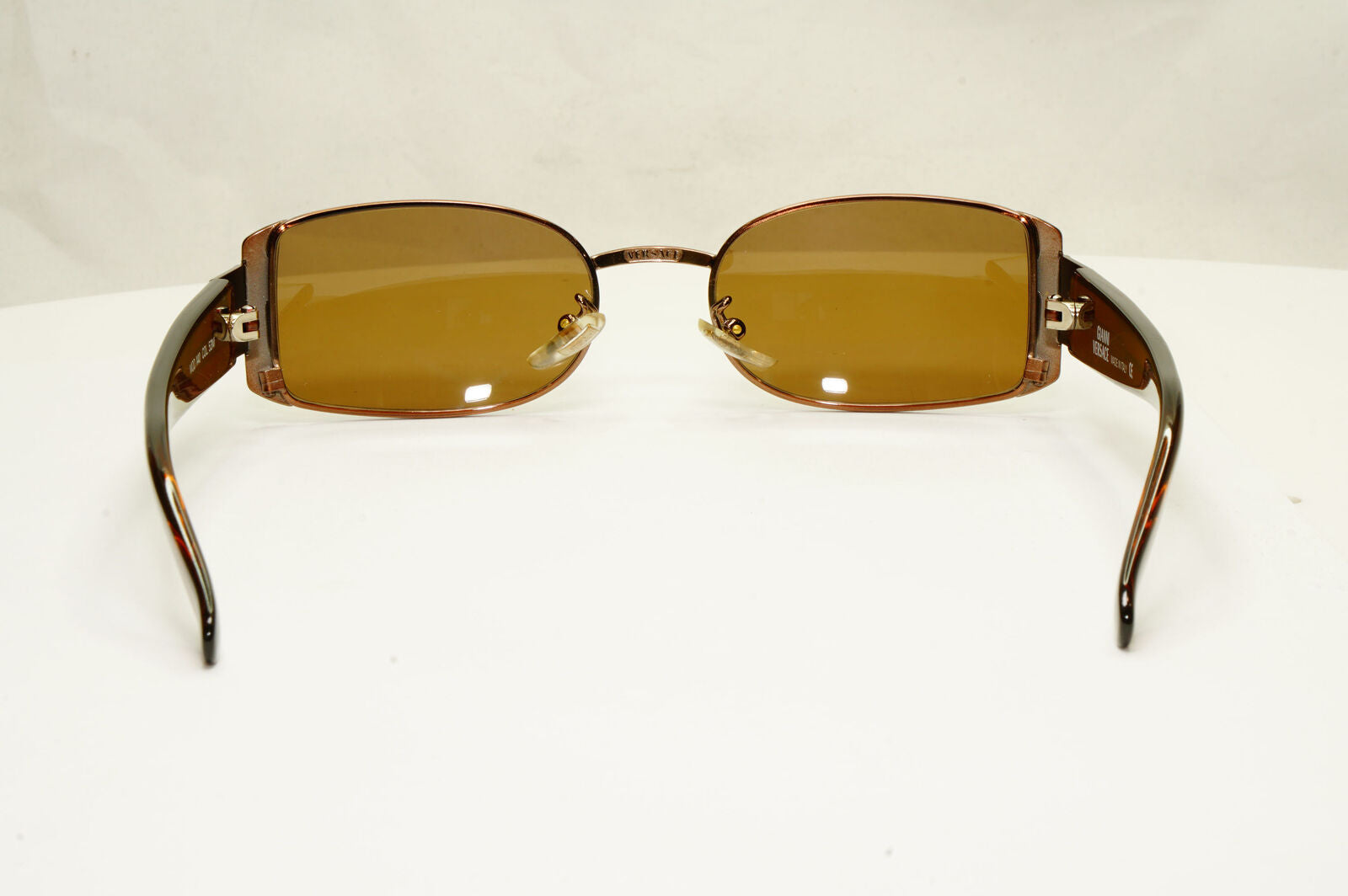 Gianni Versace 1996 Vintage Copper Medusa Brown Sunglasses MOD X40 COL 53M