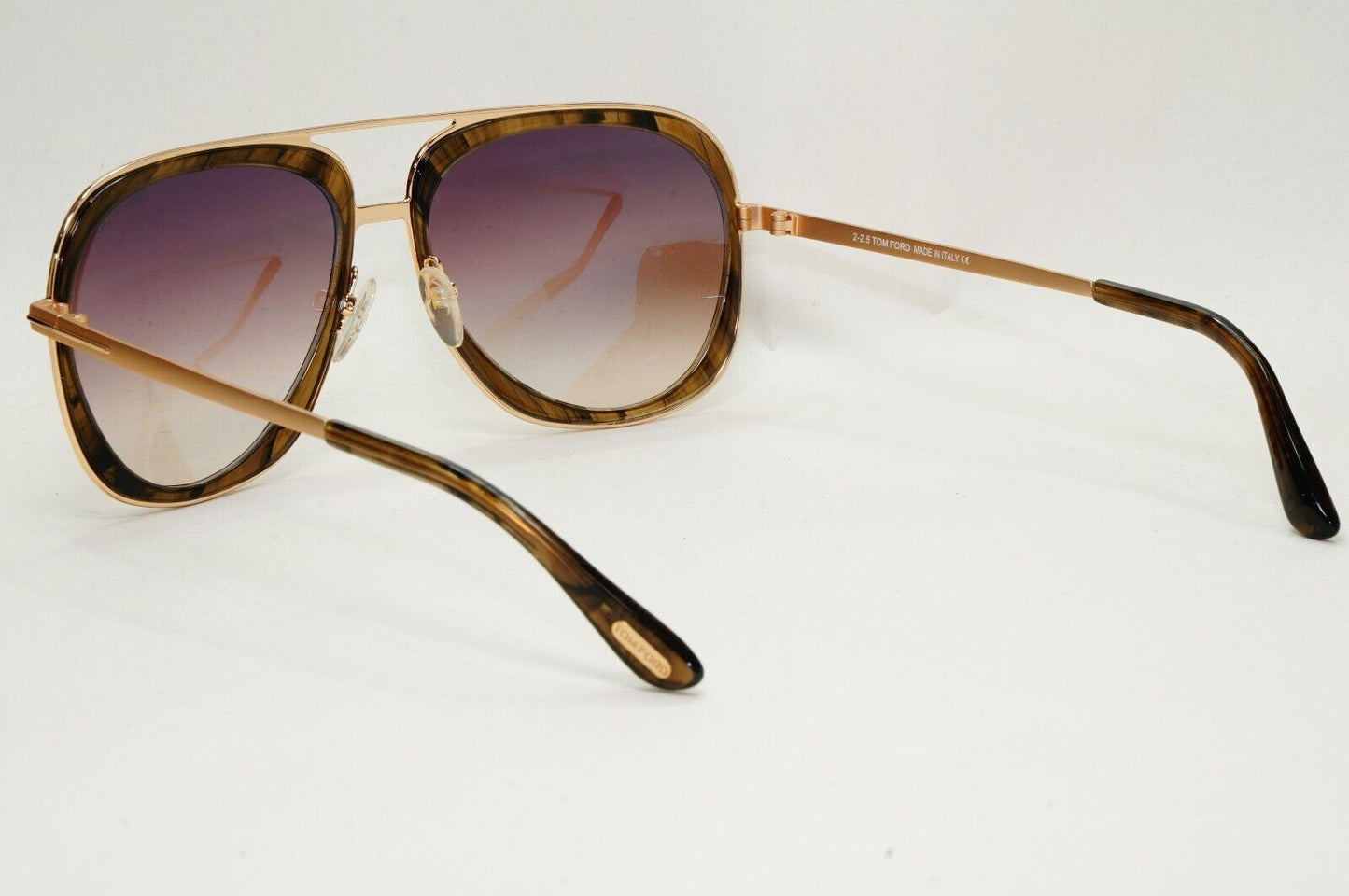 Tom Ford Sunglasses Sam Gold Gradient Brown Square Pilot FT0469 TF 469 50C [a]