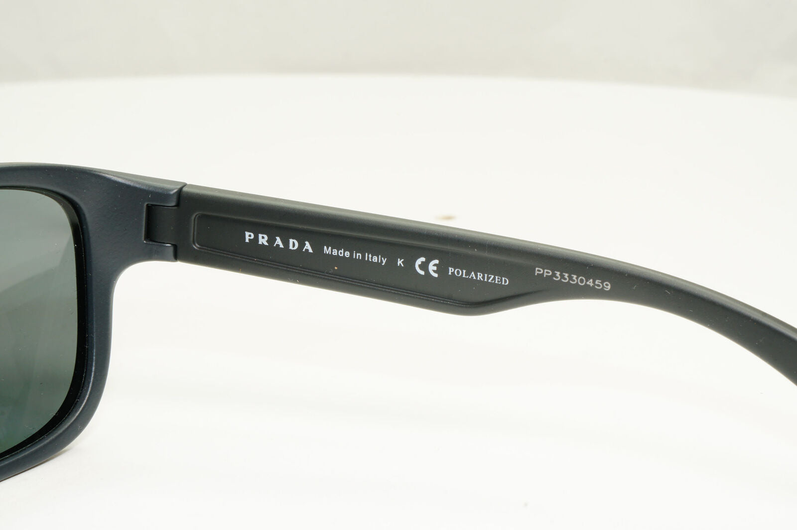 Prada Polarised Mirror Sunglasses Grey Rubber Red Stripe PS05VS SPS 05V UFK-07H